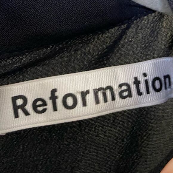 Reformation Spark Mini Black Dress Size 0 - Picture 10 of 10